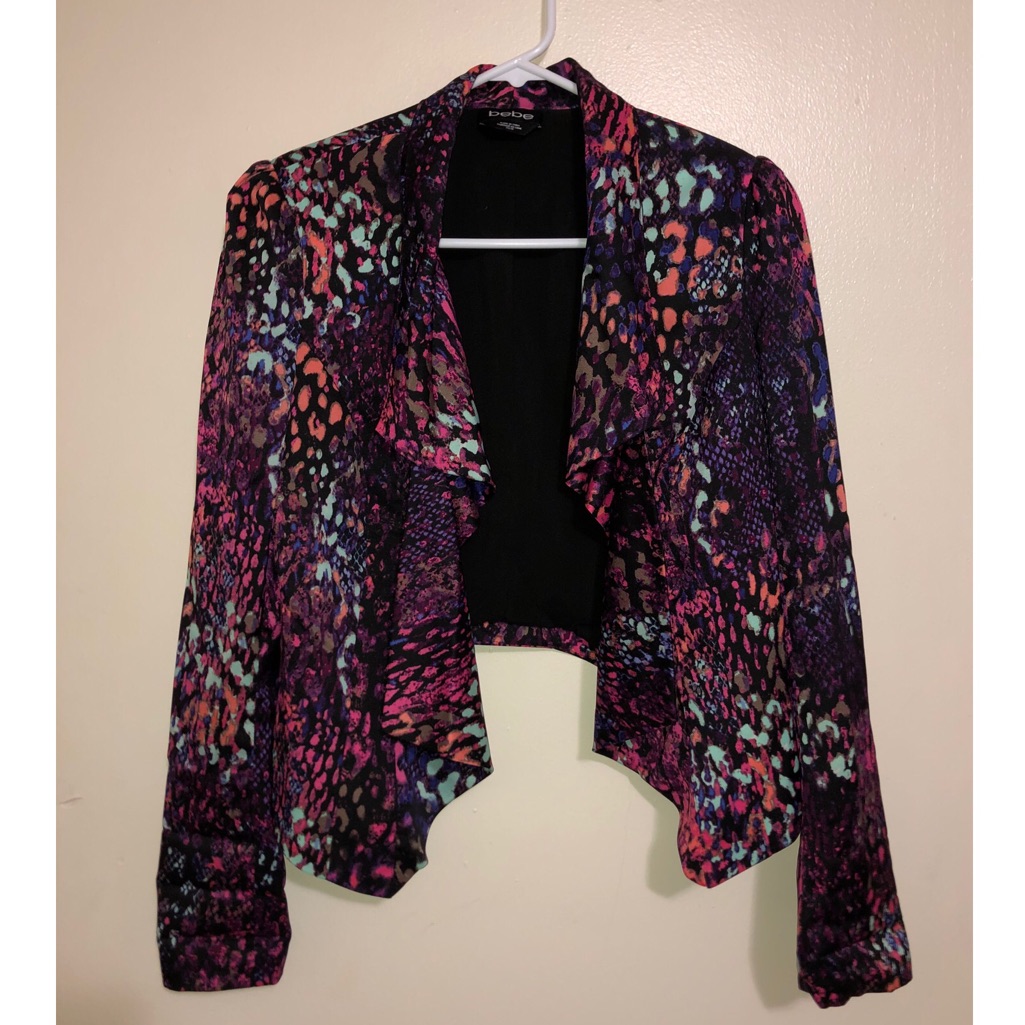 Bebe Mixed Print Jacket